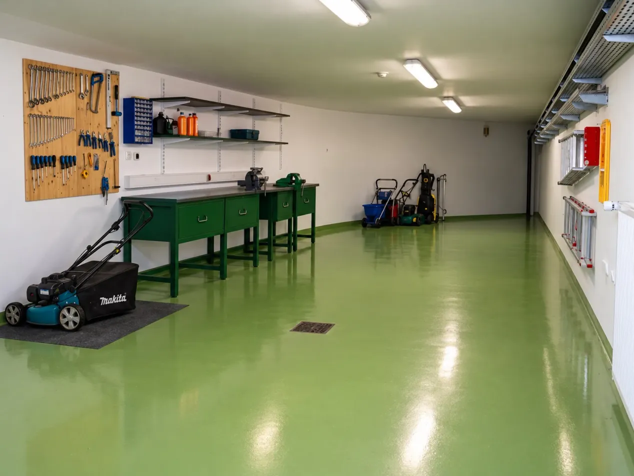 Kolesarnica ali hišnikov kabinet z orodjem